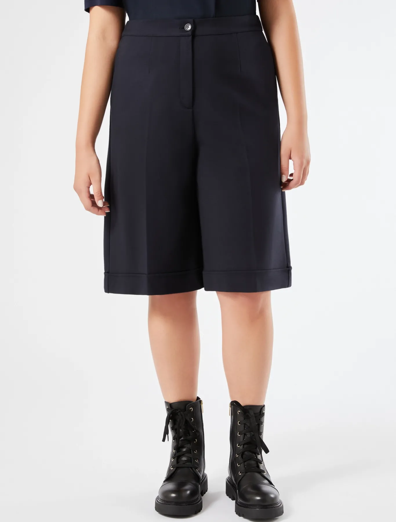 Marina Rinaldi Bermuda en jersey au point Milano BLEUMARINE Online