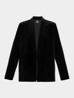 Marina Rinaldi Blazer en chenille stretch NOIR Outlet