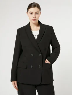 Marina Rinaldi Blazer en crêpe envers satin NOIR New
