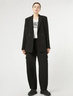 Marina Rinaldi Blazer en crêpe envers satin NOIR New