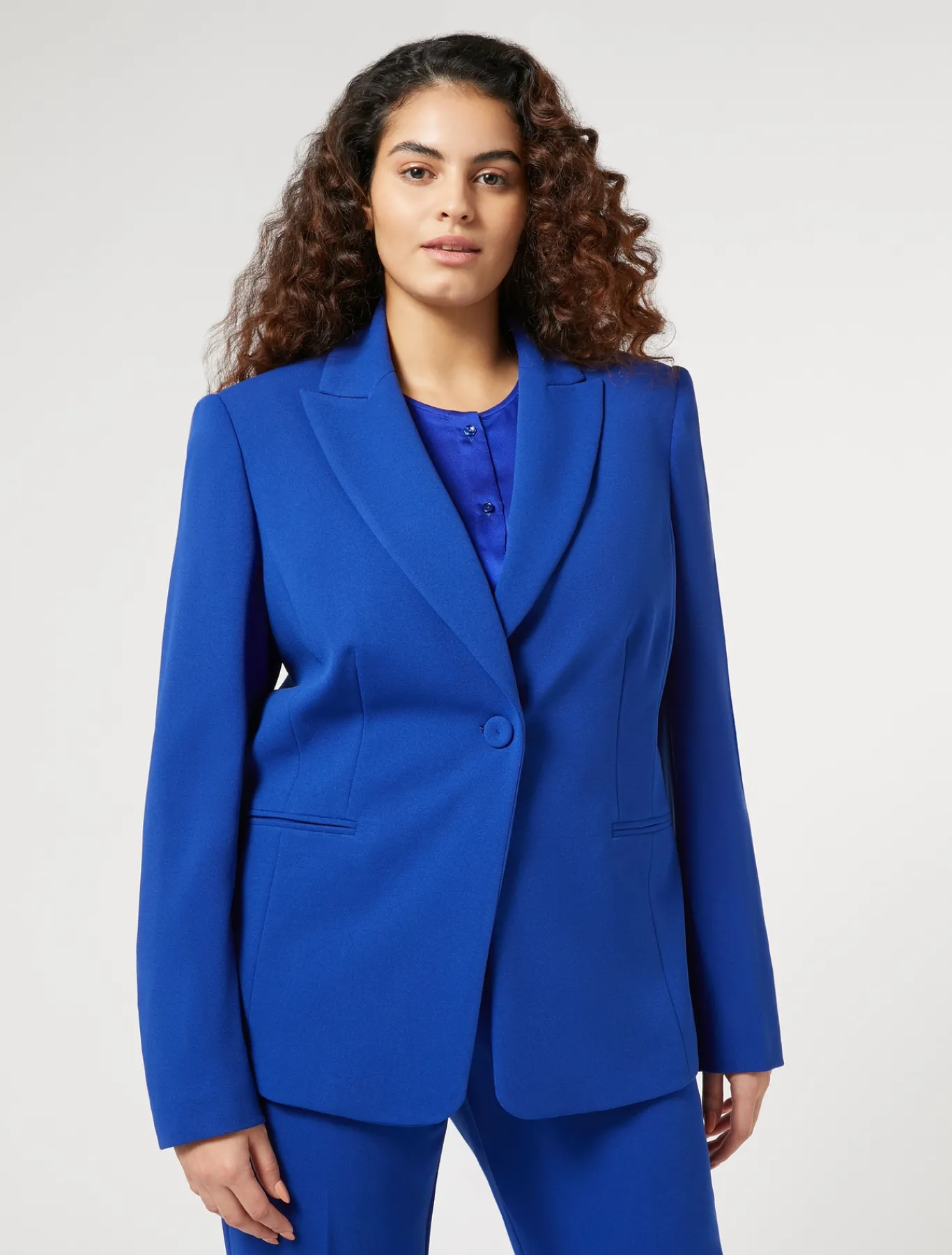 Marina Rinaldi Blazer en jersey stretch BLEUET Clearance