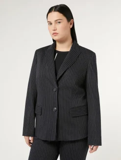Marina Rinaldi Blazer en tissu point Milano BLEUMARINE Sale