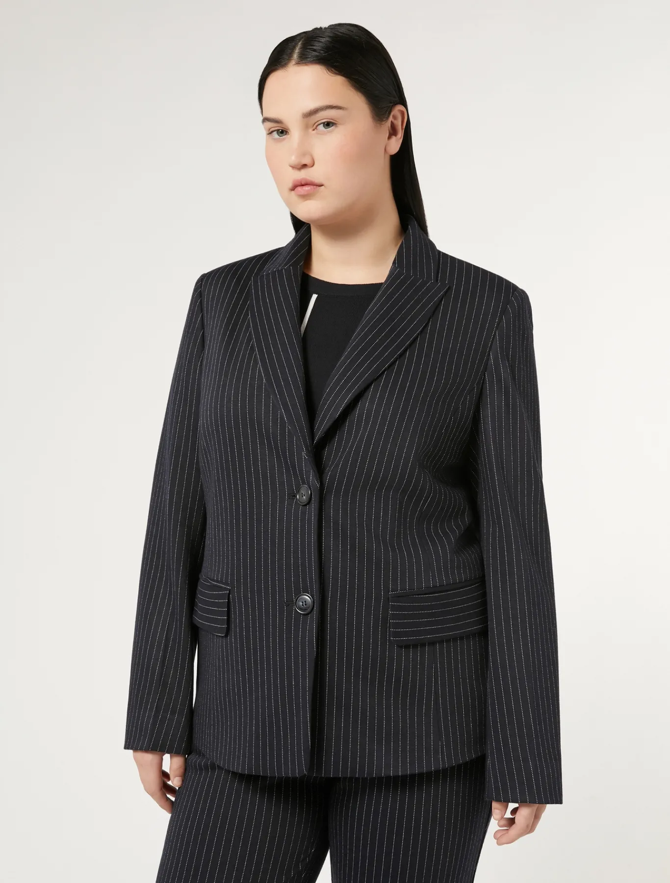 Marina Rinaldi Blazer en tissu point Milano BLEUMARINE Sale