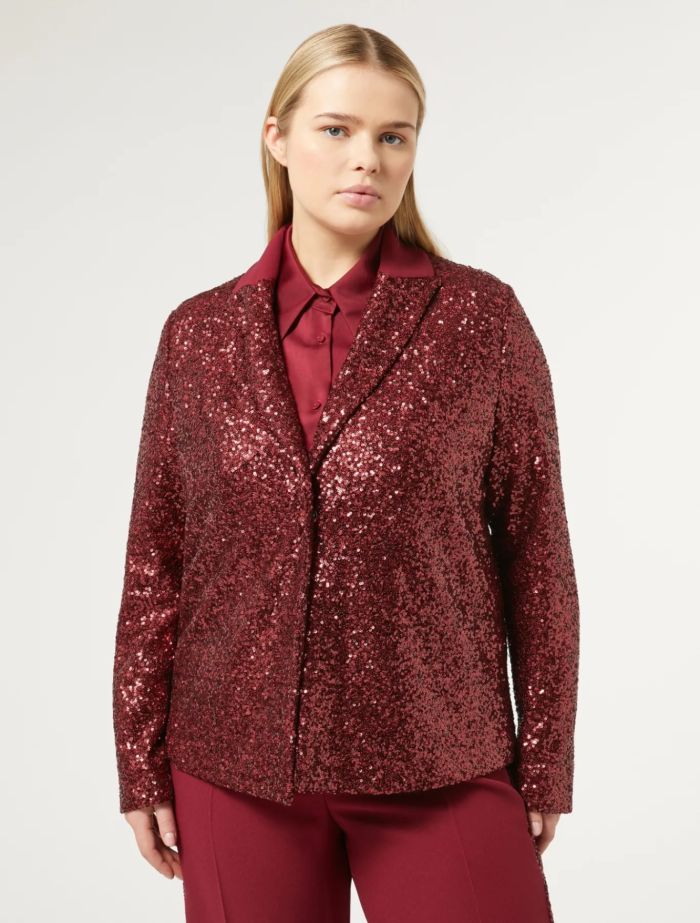 Marina Rinaldi Blazer en tissu technique et paillettes RUBIS Clearance