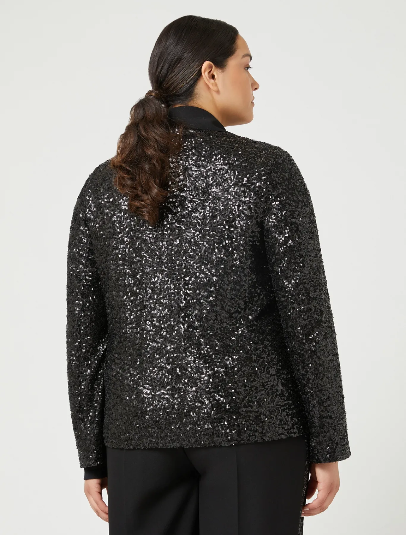 Marina Rinaldi Blazer en tissu technique et paillettes NOIR Online