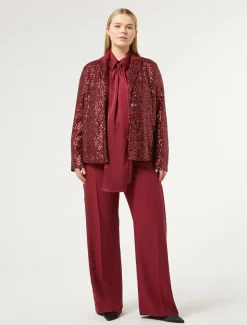 Marina Rinaldi Blazer en tissu technique et paillettes RUBIS Clearance