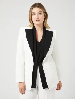 Marina Rinaldi Blazer en triacétate BLANC Clearance
