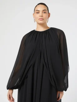 Marina Rinaldi Boléro en georgette NOIR Outlet