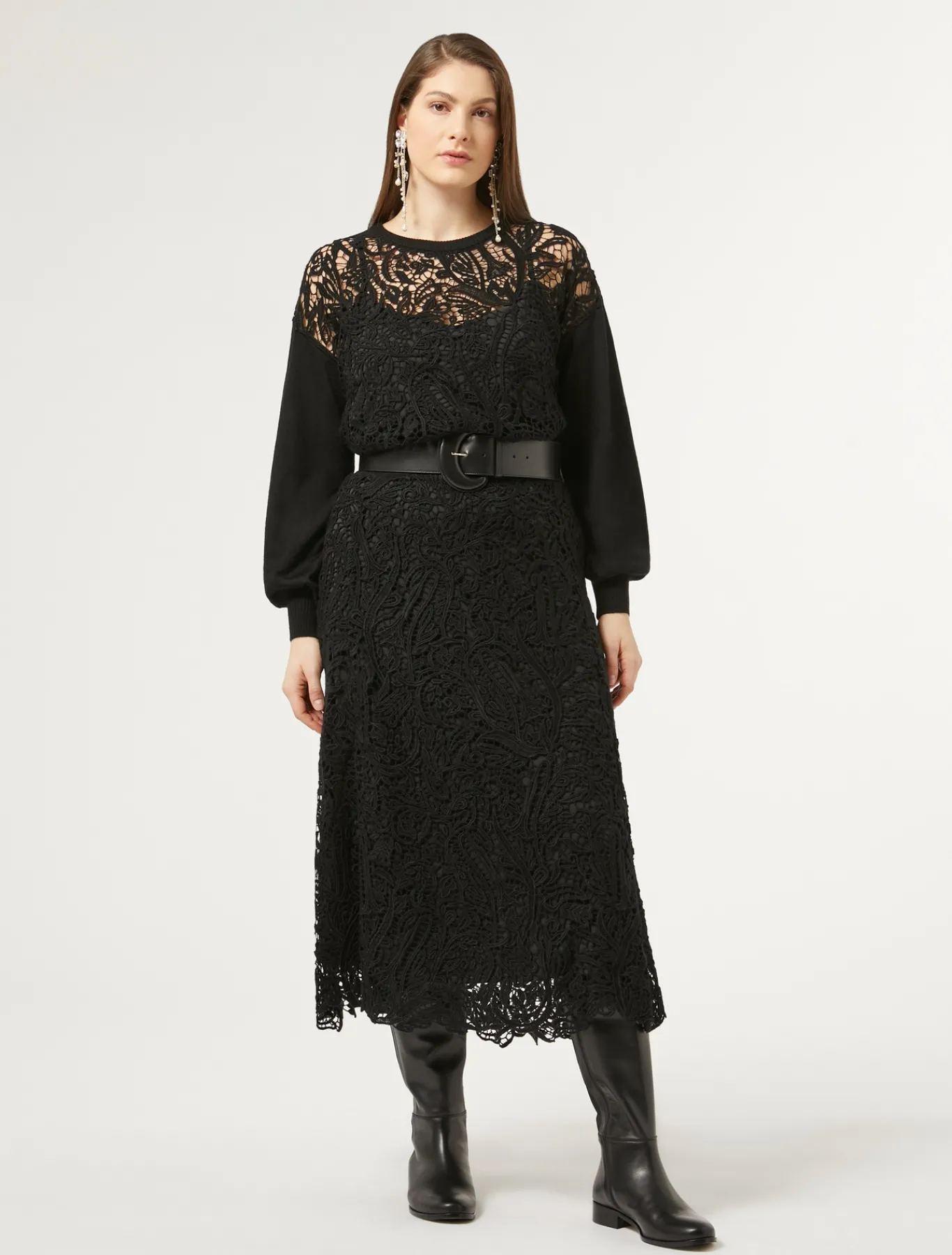 Marina Rinaldi Bottes en cuir NOIR Best