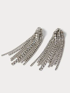 Marina Rinaldi Boucles d’oreilles chandelier avec strass ARGENT Fashion
