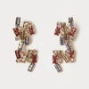 Marina Rinaldi Boucles d’oreilles pendantes avec cabochons ROSE New