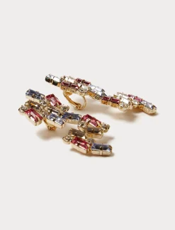 Marina Rinaldi Boucles d’oreilles pendantes avec cabochons ROSE New