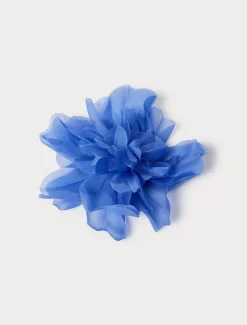 Marina Rinaldi Broche à fleur en organza BLEUET Sale