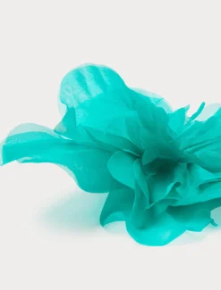 Marina Rinaldi Broche en organza de soie VERT Online