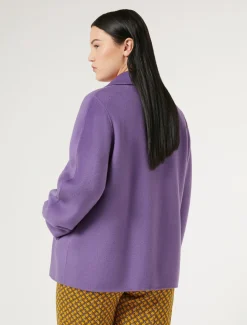 Marina Rinaldi Caban en double laine VIOLET Sale
