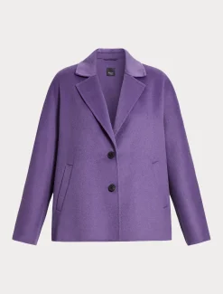 Marina Rinaldi Caban en double laine VIOLET Sale