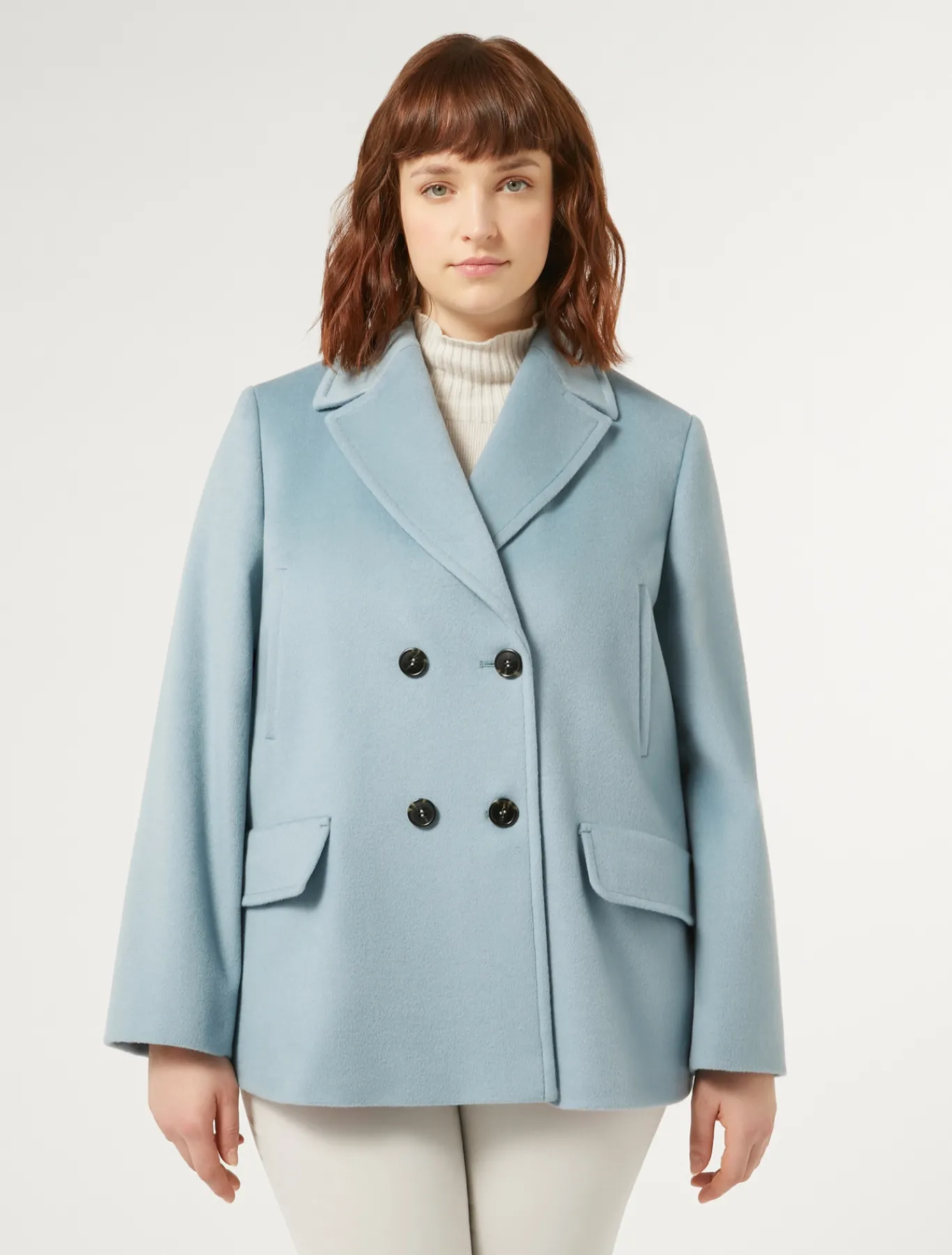 Marina Rinaldi Caban en drap de laine BLEUNUANCE' Outlet