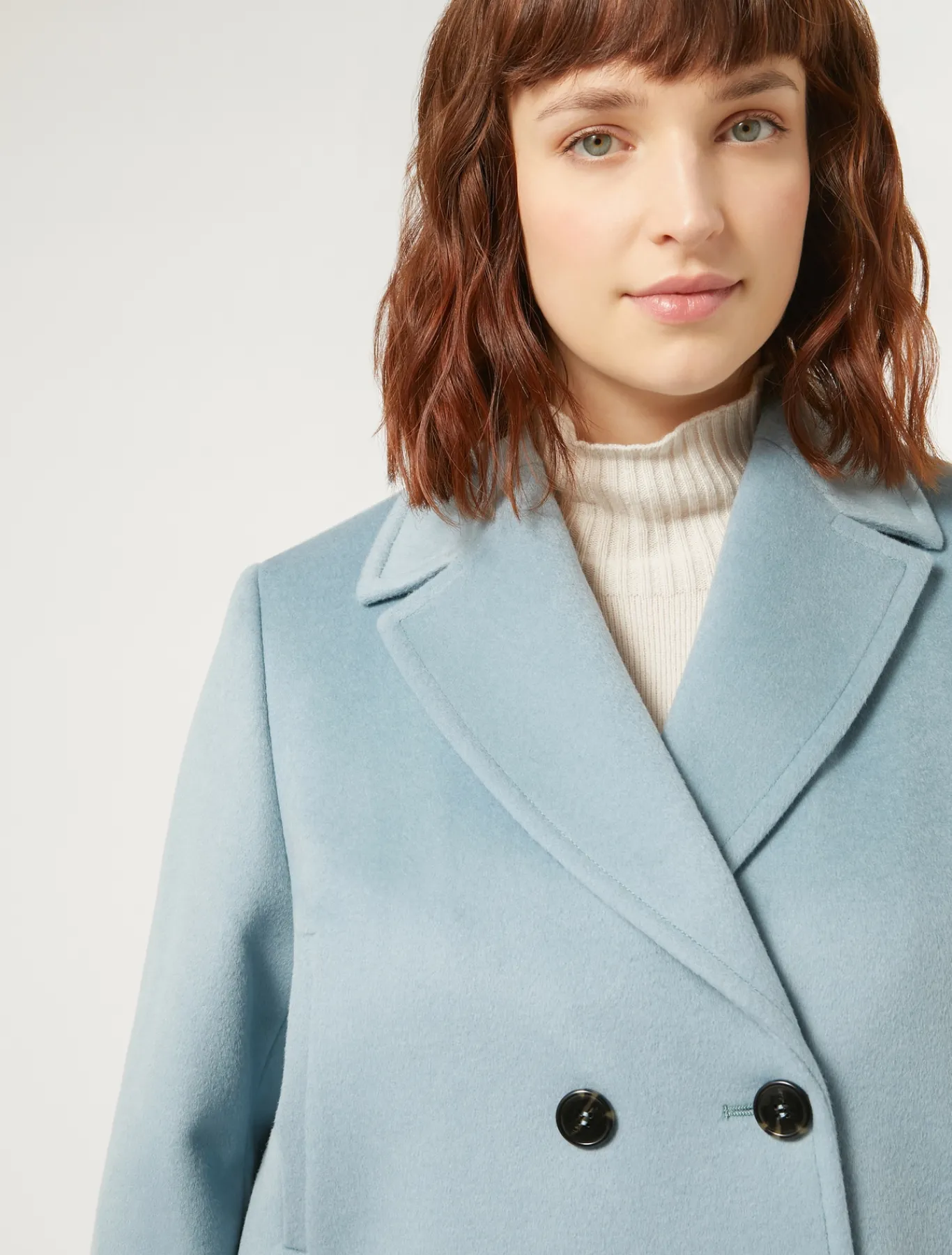 Marina Rinaldi Caban en drap de laine BLEUNUANCE' Outlet