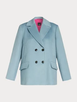 Marina Rinaldi Caban en drap de laine BLEUNUANCE' Outlet