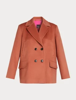 Marina Rinaldi Caban en drap de laine TERRECUITE Discount
