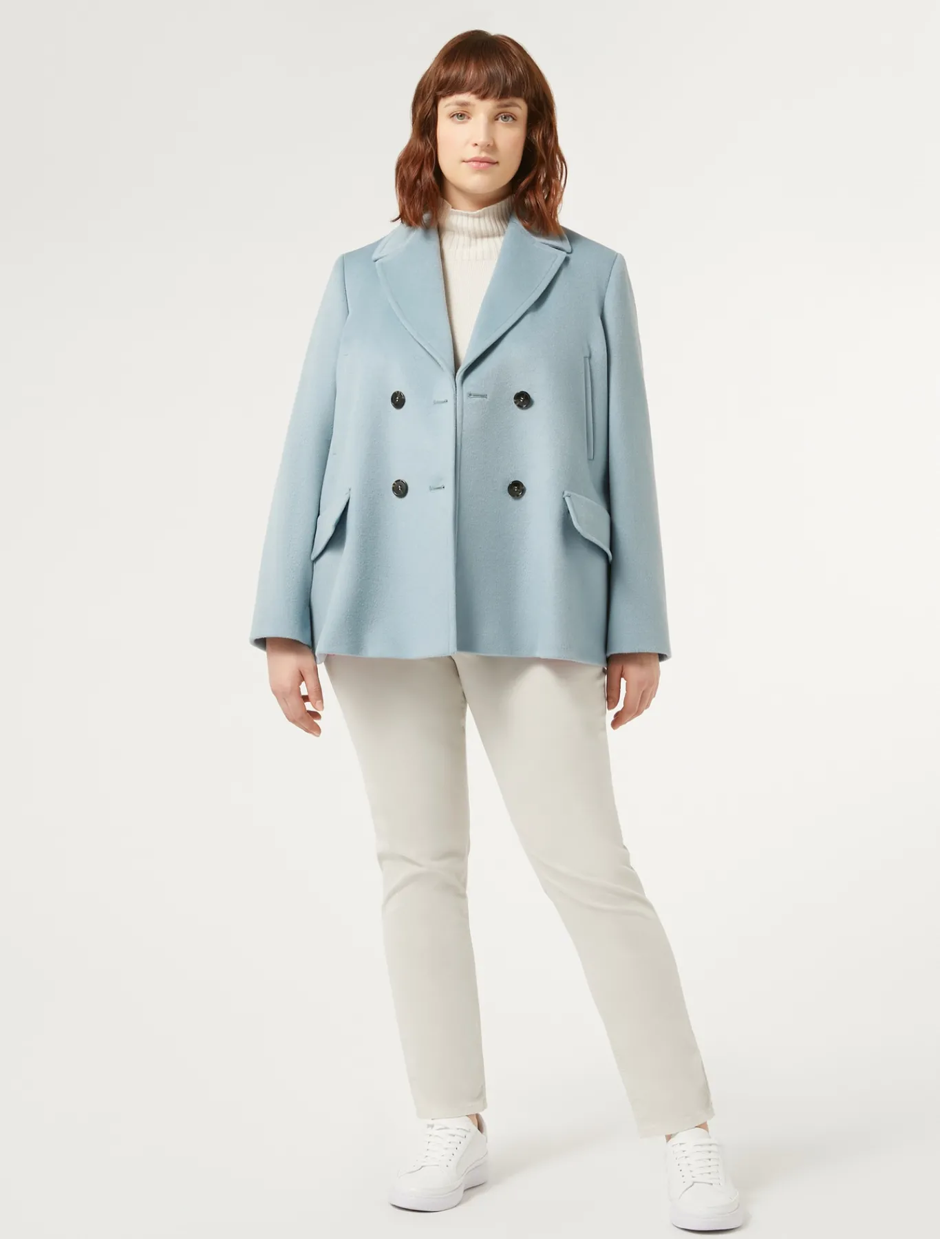 Marina Rinaldi Caban en drap de laine BLEUNUANCE' Outlet