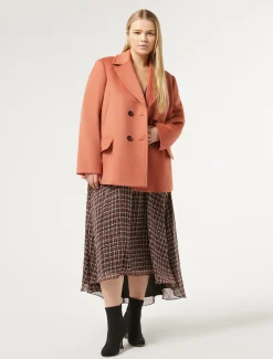 Marina Rinaldi Caban en drap de laine TERRECUITE Discount