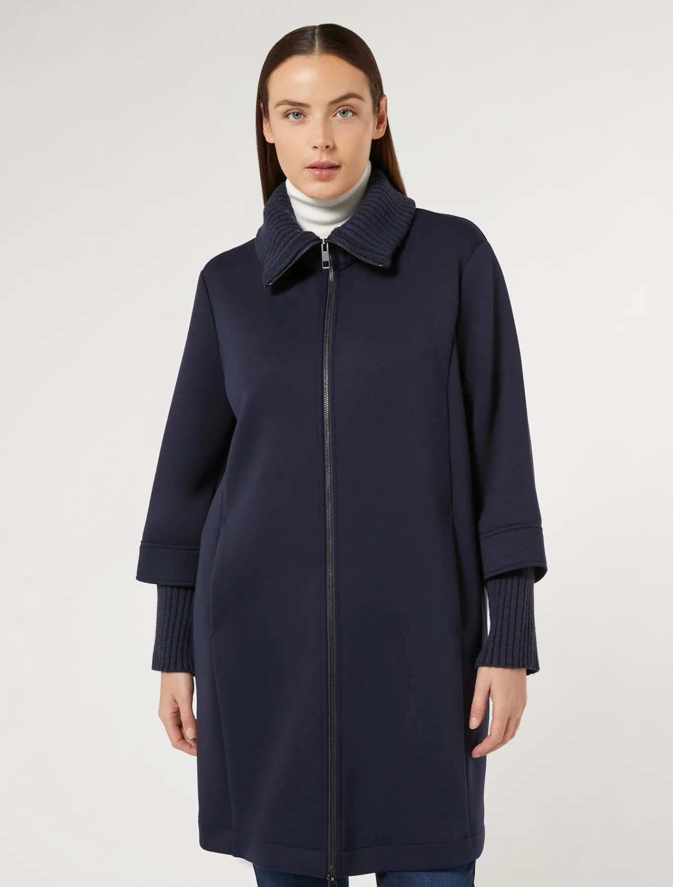 Marina Rinaldi Caban en jersey BLEUNUIT New