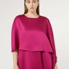 Marina Rinaldi Cape en crêpe envers satin FRAMBOISE Fashion