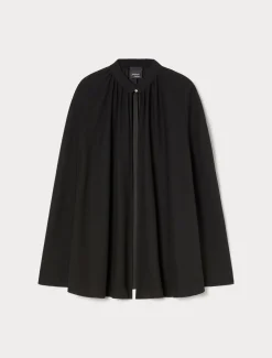 Marina Rinaldi Cape en crêpe envers satin NOIR Online