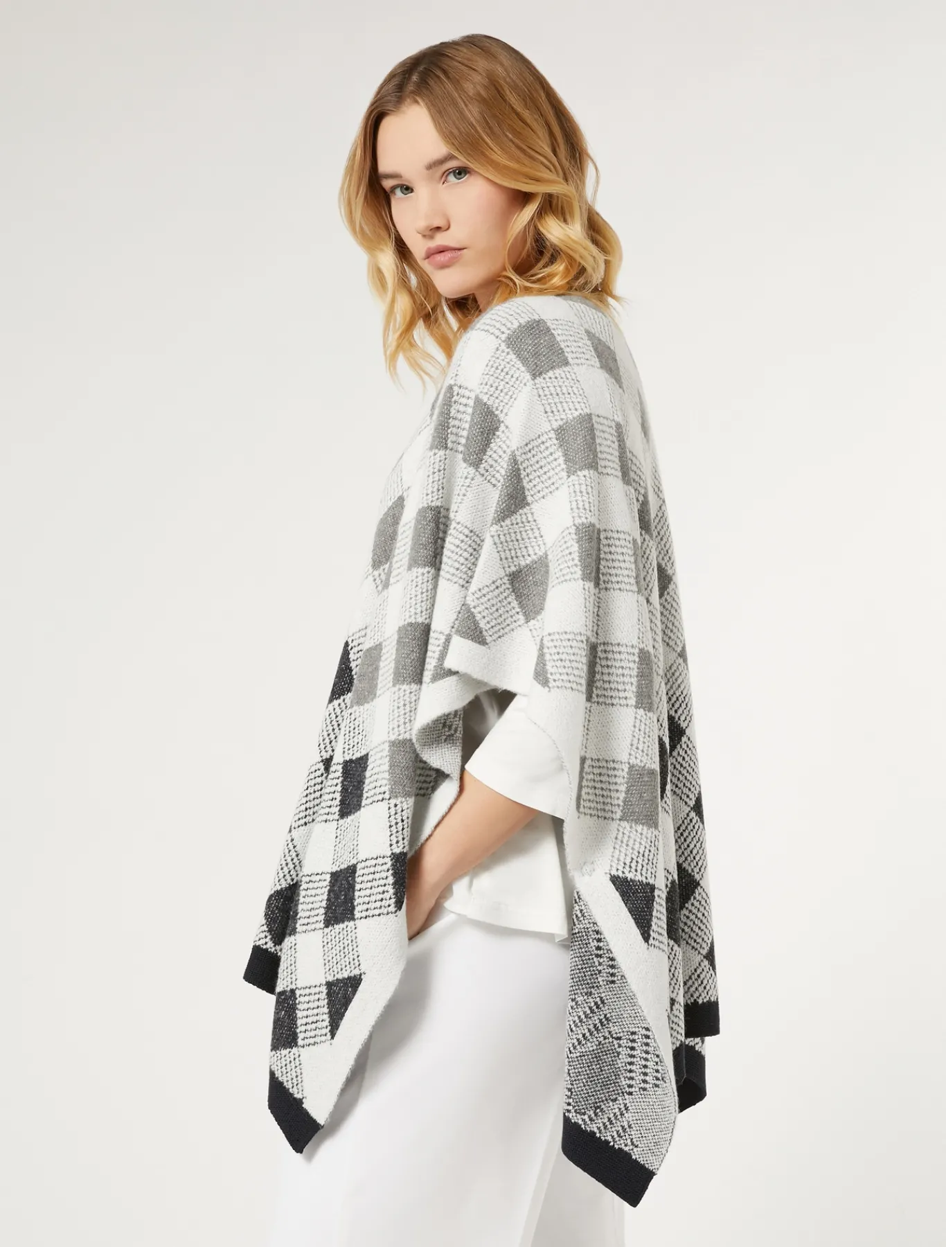Marina Rinaldi Cape en jacquard piqué GRISMOYEN Online