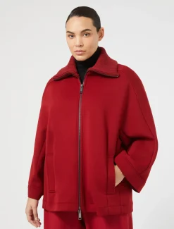 Marina Rinaldi Cape en jersey ROUGE New