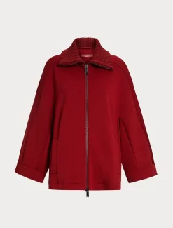 Marina Rinaldi Cape en jersey ROUGE New