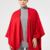 Marina Rinaldi Cape en laine ROUGE Outlet
