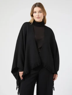 Marina Rinaldi Cape en laine NOIR Hot