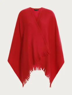 Marina Rinaldi Cape en laine ROUGE Outlet
