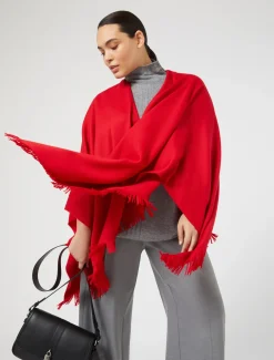 Marina Rinaldi Cape en laine ROUGE Outlet