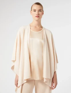 Marina Rinaldi Cape en laine cardée POUDRE Fashion