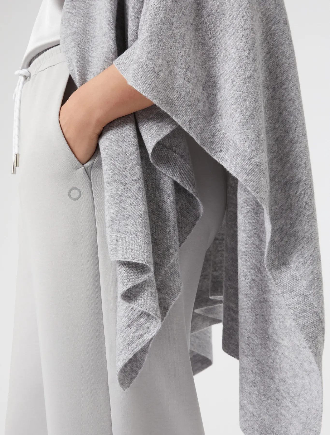 Marina Rinaldi Cape en laine cardée GRISCLAIR Clearance