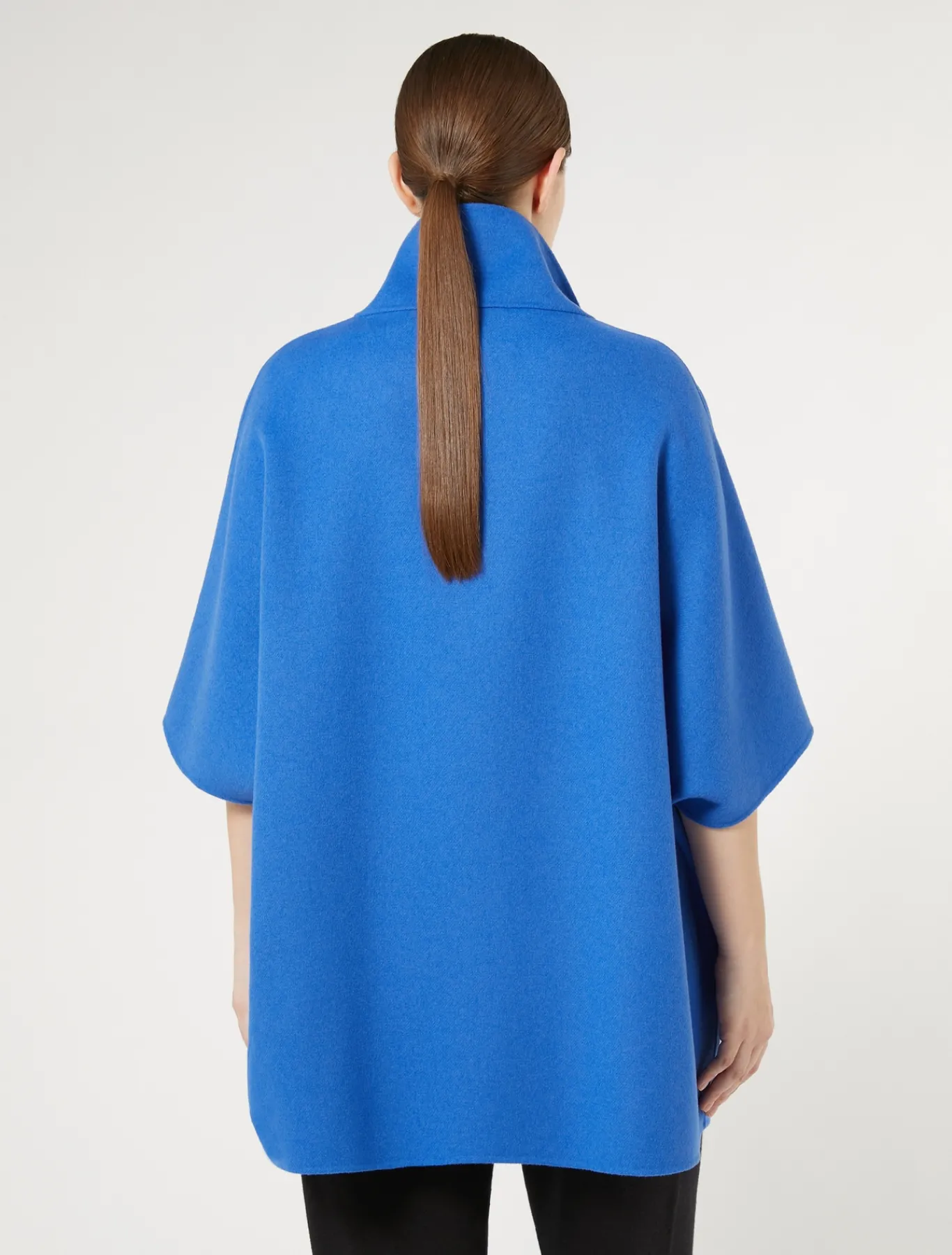 Marina Rinaldi Cape en laine double mélangée BLEU Sale