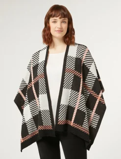 Marina Rinaldi Cape en laine mélangée NOIR Discount