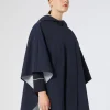 Marina Rinaldi Cape en toile et jersey mélangés BLEUNUIT Fashion