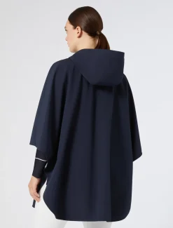 Marina Rinaldi Cape en toile et jersey mélangés BLEUNUIT Fashion