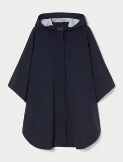 Marina Rinaldi Cape en toile et jersey mélangés BLEUNUIT Fashion