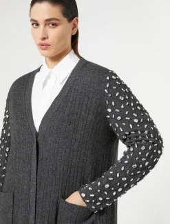 Marina Rinaldi Cardigan en cachemire mélangé GRISFONCE Sale