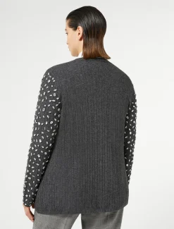 Marina Rinaldi Cardigan en cachemire mélangé GRISFONCE Sale