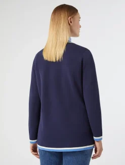 Marina Rinaldi Cardigan en coton modal BLEU Hot