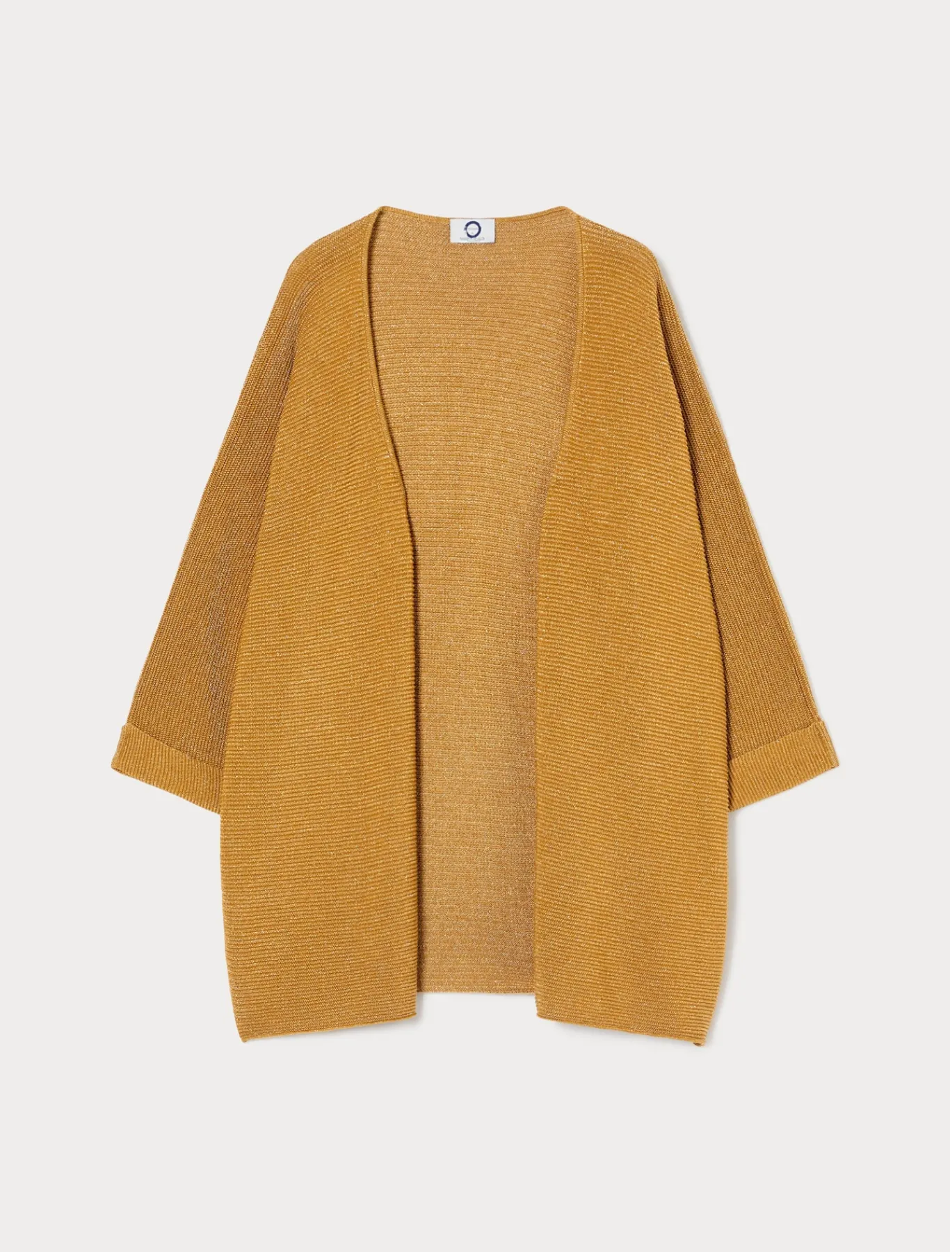 Marina Rinaldi Cardigan en crêpe de coton MOUTARDE New