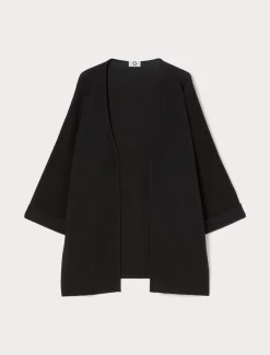 Marina Rinaldi Cardigan en crêpe de coton NOIR Outlet