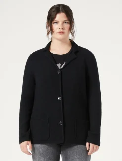 Marina Rinaldi Cardigan en fil de maille et laine NOIR Sale