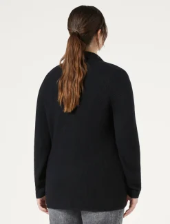 Marina Rinaldi Cardigan en fil de maille et laine NOIR Sale